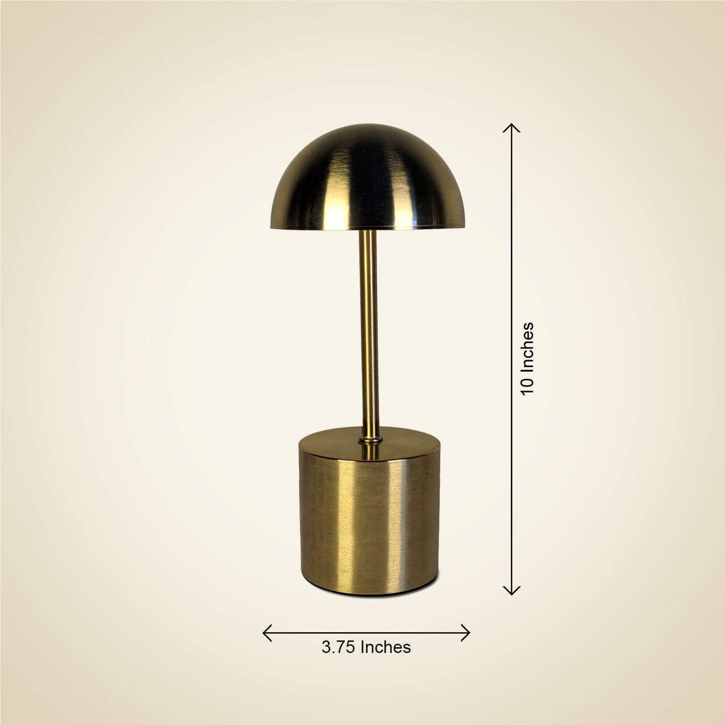 Retro-Style Metal Touch Lamp - USB Rechargeable Cordless - Perfect for Restaurants, Office and Home Decor