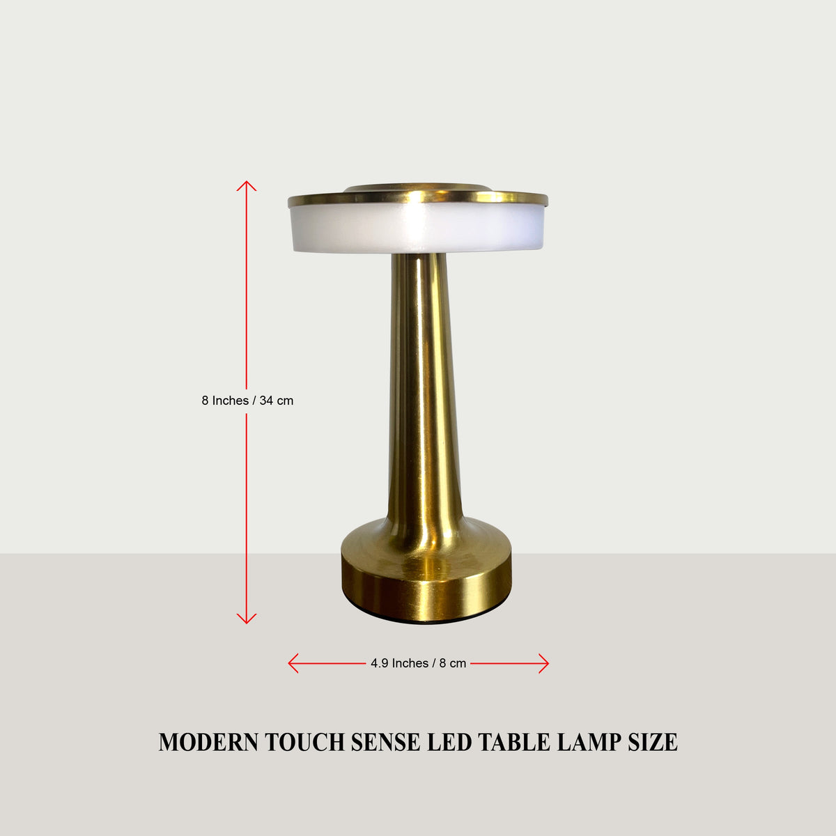 Orbit Touch Sense LED Table Lamp – Rechargeable, Three Color Light - Warm Glow for Dinning Setups, Banquet Halls and Restaurants
