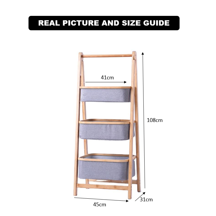 BambooFlex Triple Basket Rack