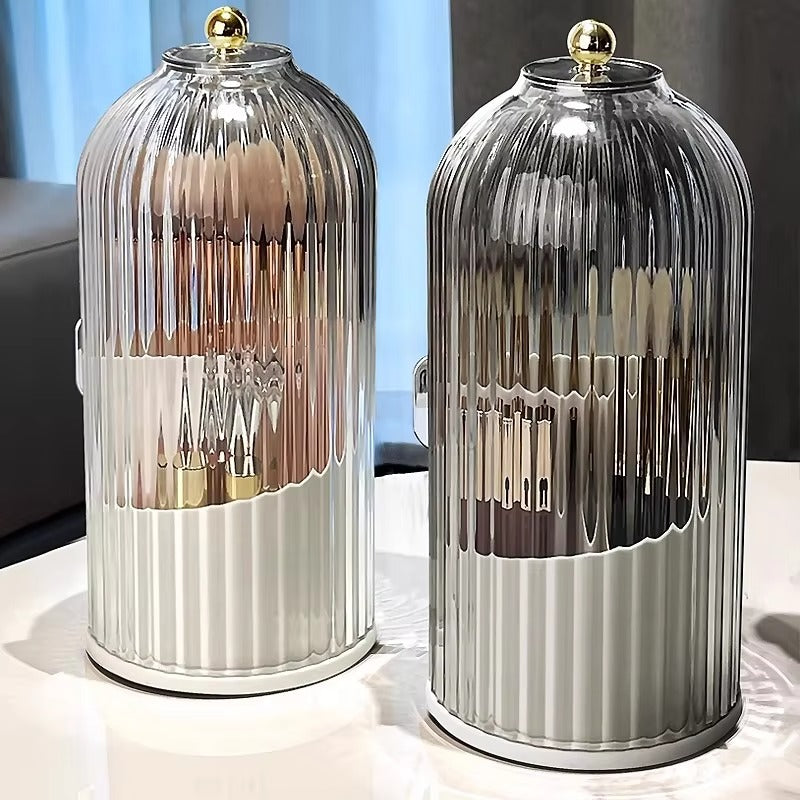 Strped Rotating Makeup Brush Holder