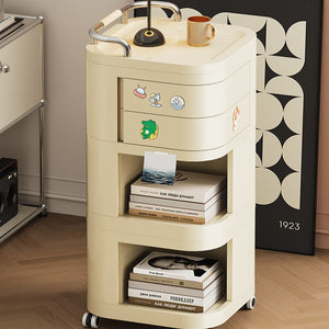 4 Tier Multi-Purpose Rolling Cart with 2 Rotational Compartments