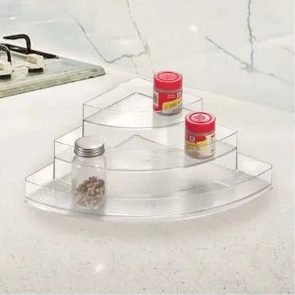 Crystal 3-Tier Multi-Purpose Acrylic Corner Tray
