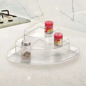 Crystal 3-Tier Multi-Purpose Acrylic Corner Tray