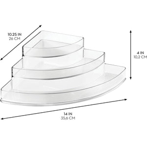 Crystal 3-Tier Multi-Purpose Acrylic Corner Tray