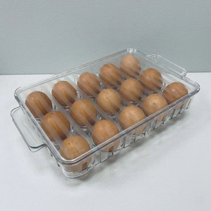 SmartNest Transparent 15-Grid Egg Tray with Lid