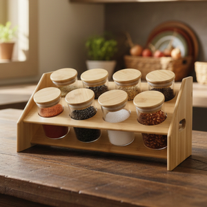 BambooTier Glass Spice Station