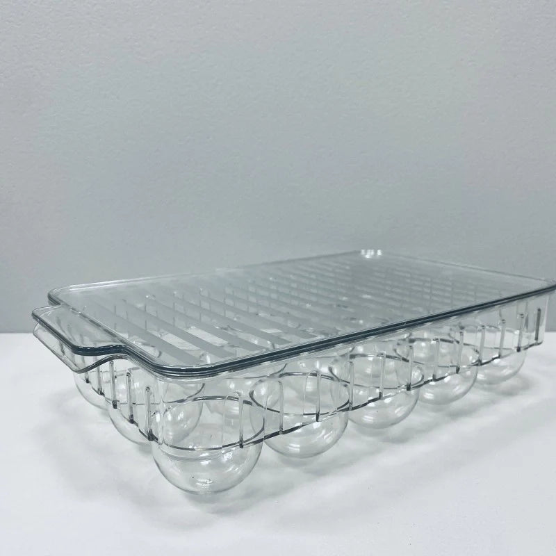 SmartNest Transparent 15-Grid Egg Tray with Lid