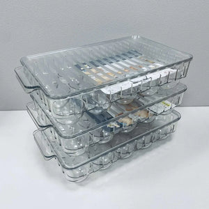 SmartNest Transparent 15-Grid Egg Tray with Lid