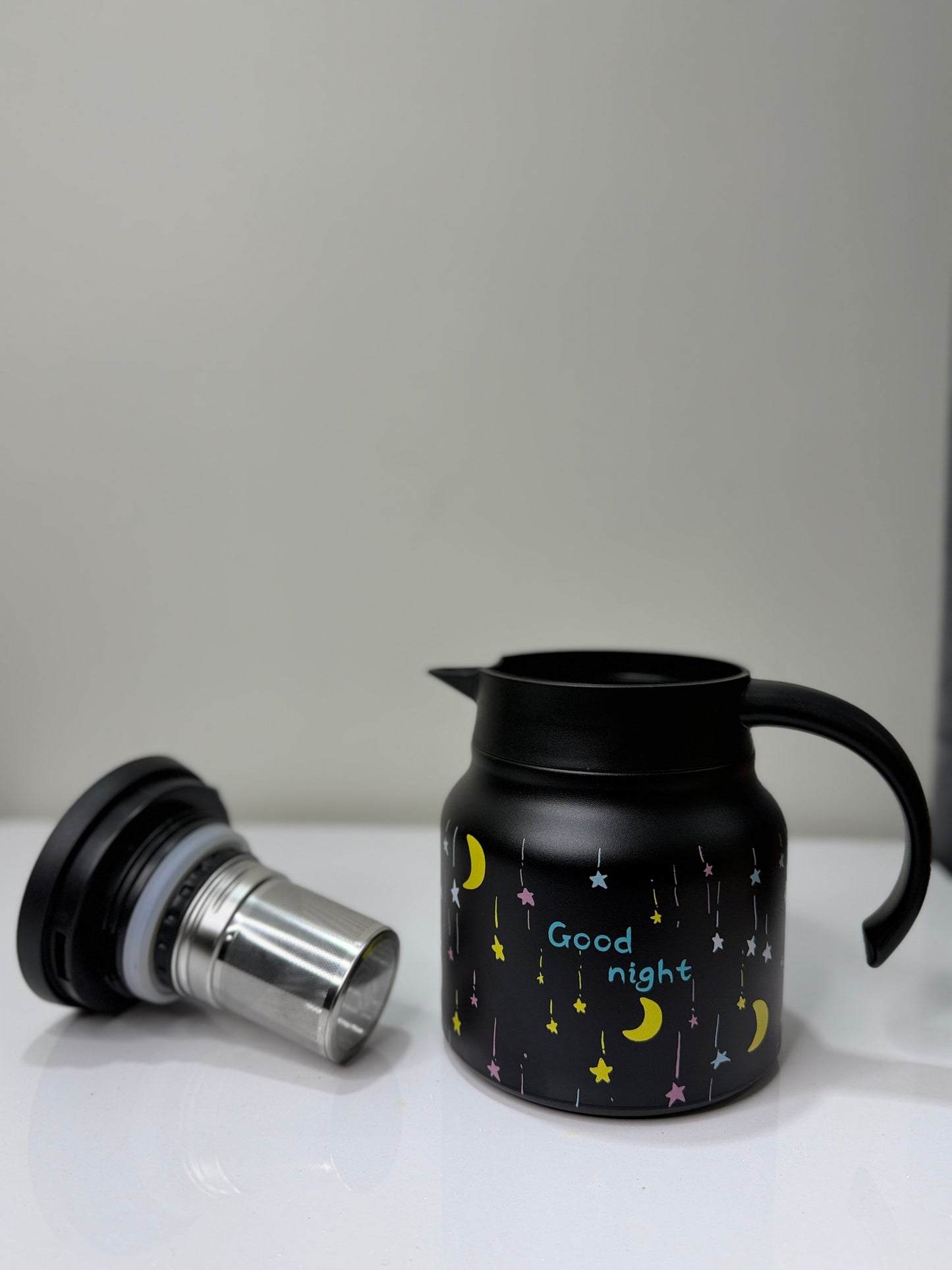 Stainless Steel Thermos water bottle with Detachable Tea Filter Leak-Proof Milk Coffee Insulation Teapot Thermos Jugs