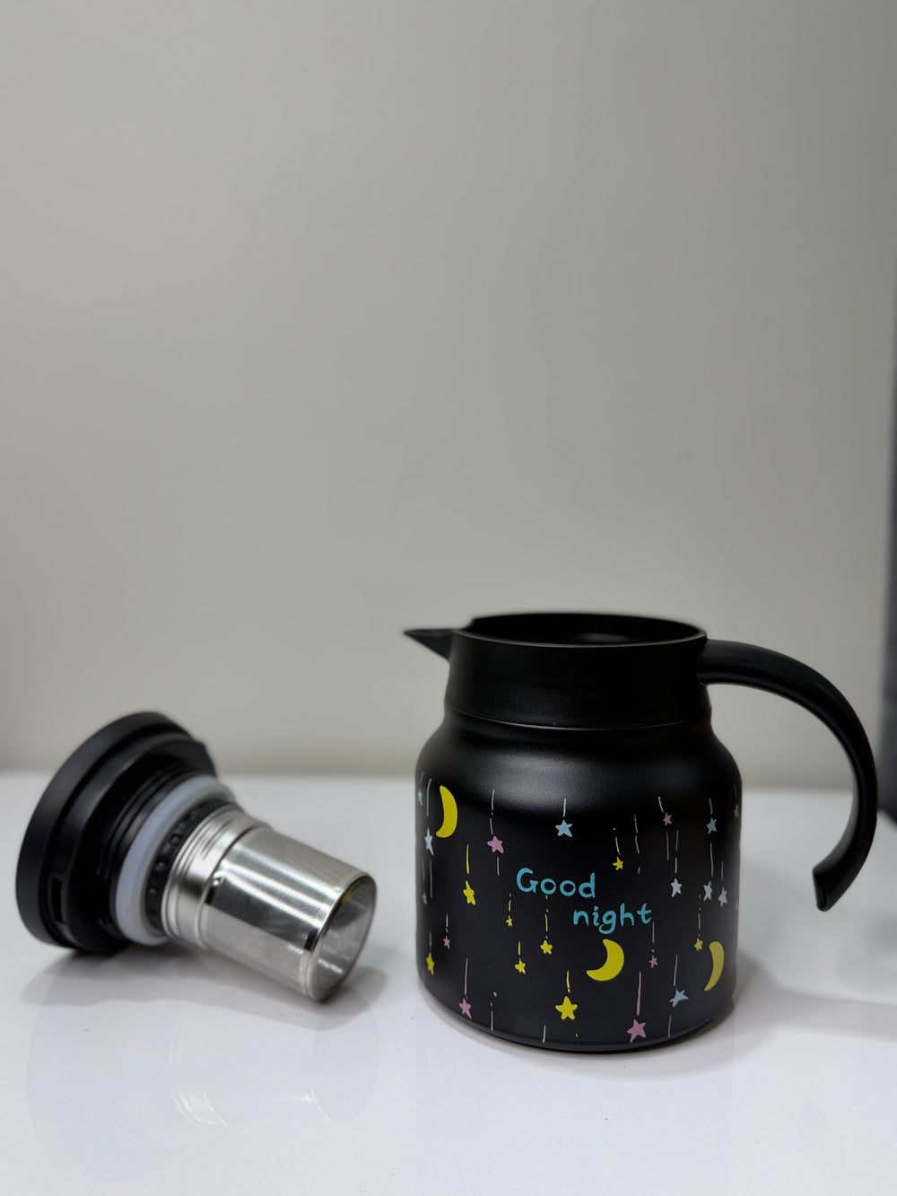 Stainless Steel Thermos water bottle with Detachable Tea Filter Leak-Proof Milk Coffee Insulation Teapot Thermos Jugs