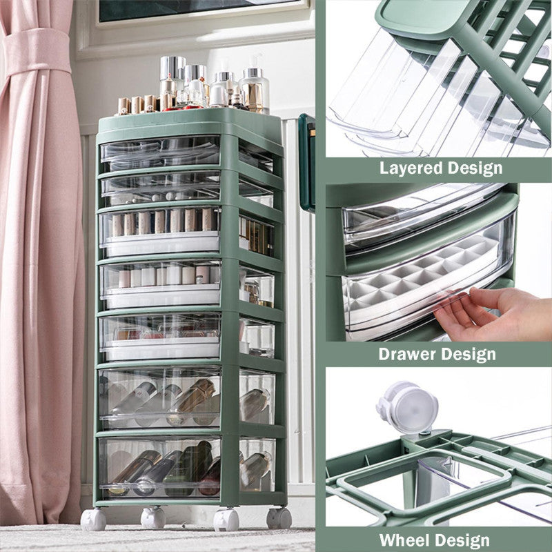 Cabinet Drawer Rolling Cart with Wheel