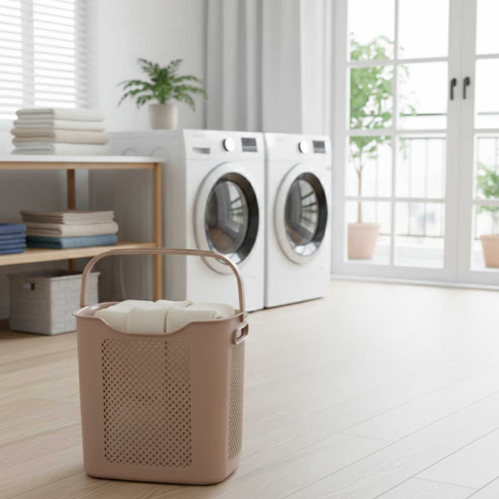 Carry & Store Knitted Design Laundry Basket (2495) by Limon