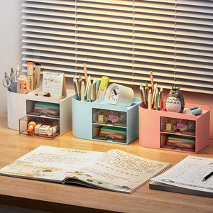Multi-Use Desktop Organizer with Dual Drawers