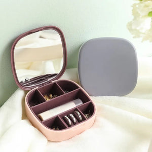 Travel Accessories Portable Small Travel Jewelry Storage Box.