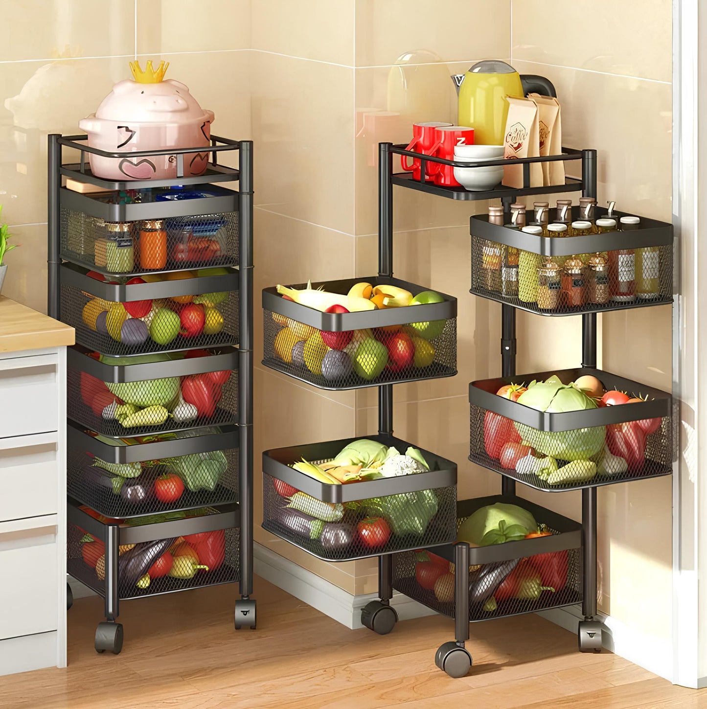 Premium Square Metal Trolley By MATRIX
