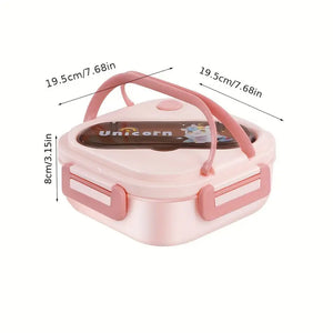 SnackPals Lunch Keeper - Kids Lunch Box with Reusable Spoon & Fork