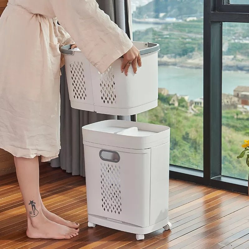 3-Tier Rolling Basket with Detachable Compartments