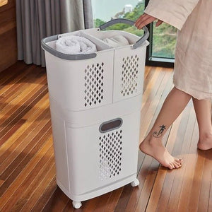 3-Tier Rolling Basket with Detachable Compartments