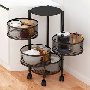 Premium Round Metal Trolley By MATRIX