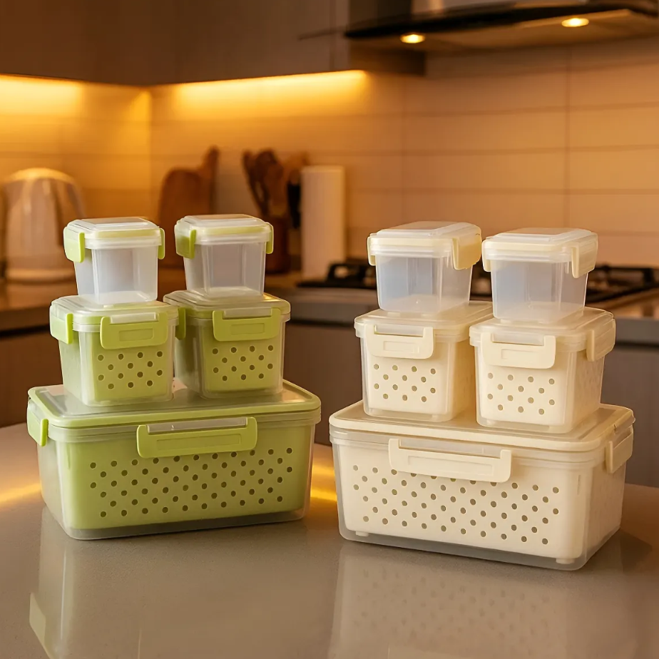 5-Piece MoistureGuard Food Organizer Set