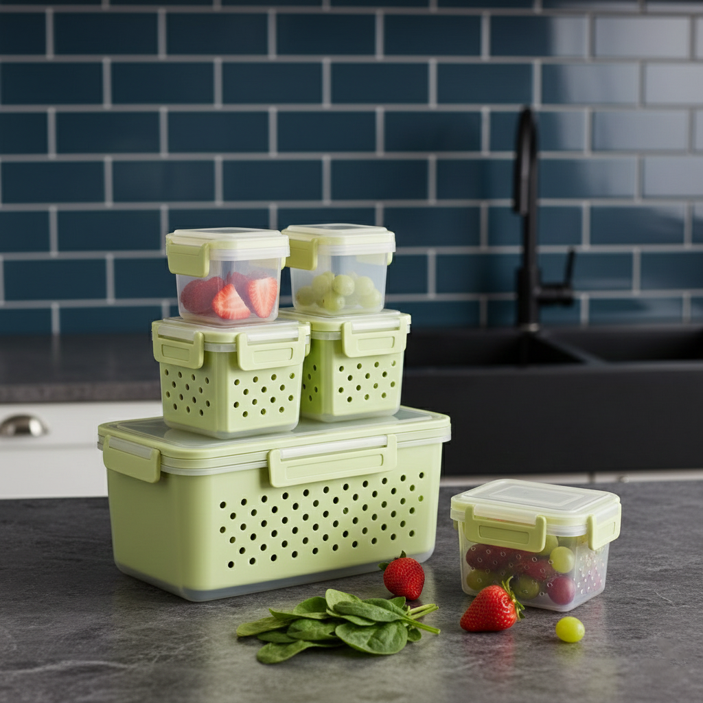 5-Piece MoistureGuard Food Organizer Set