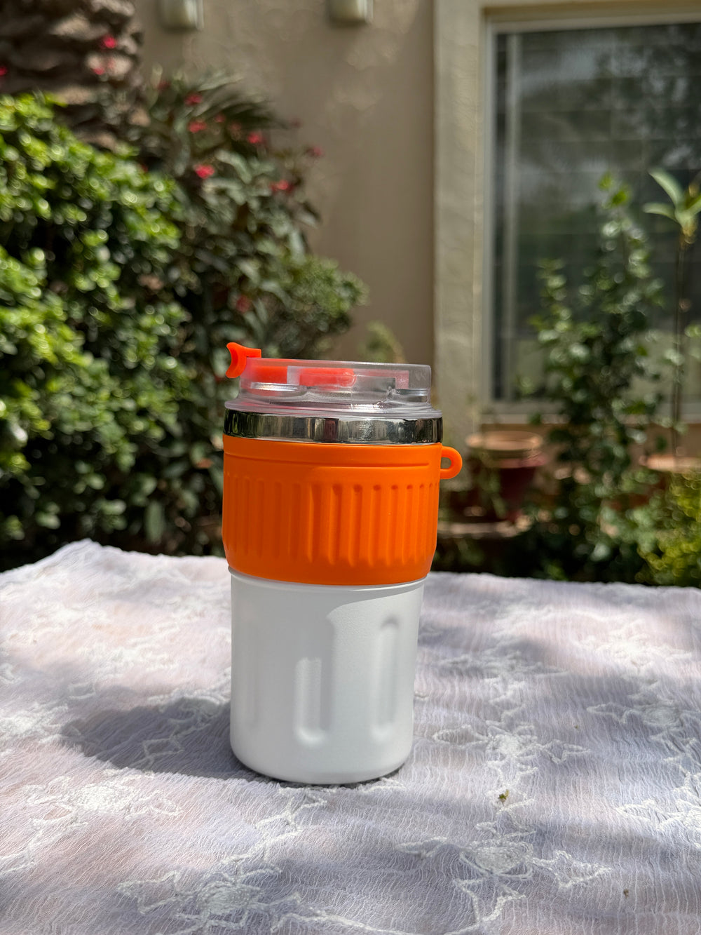 FEIJIAN Stainless Steel Coffee Cup Coffee Mug Thermos Cup Portable Travel Mug With Lifting Rope Leak-Proof Non-Slip 500ml/400ml