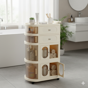 4-Tier Freestanding Storage Organizer with Wheels