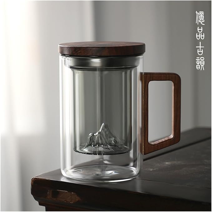 Glass Tea Cup with Infuser/Stainer and Lid