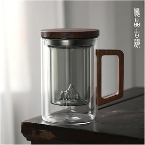 Glass Tea Cup with Infuser/Stainer and Lid