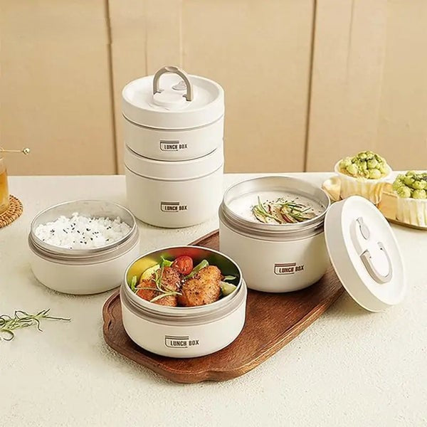 Steel Meal Box Set with Thermal Insulated Carry Bag