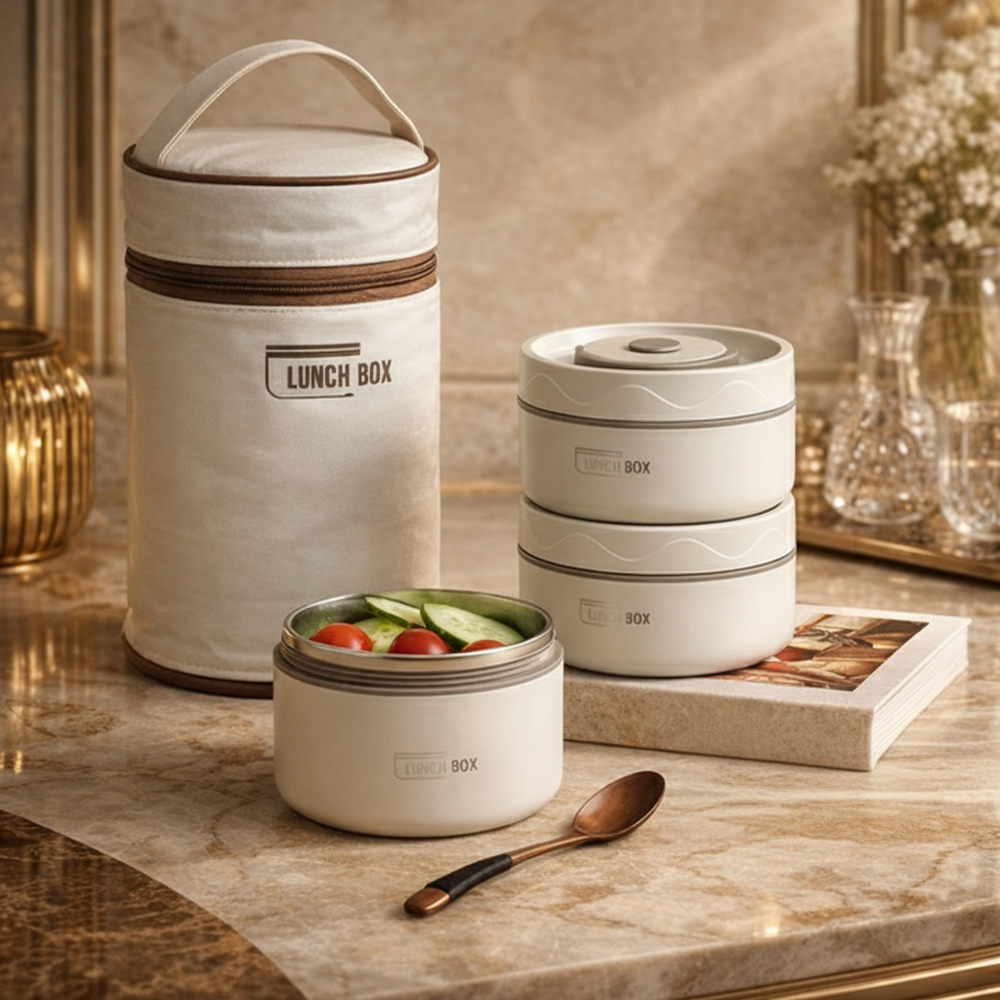 Steel Meal Box Set with Thermal Insulated Carry Bag