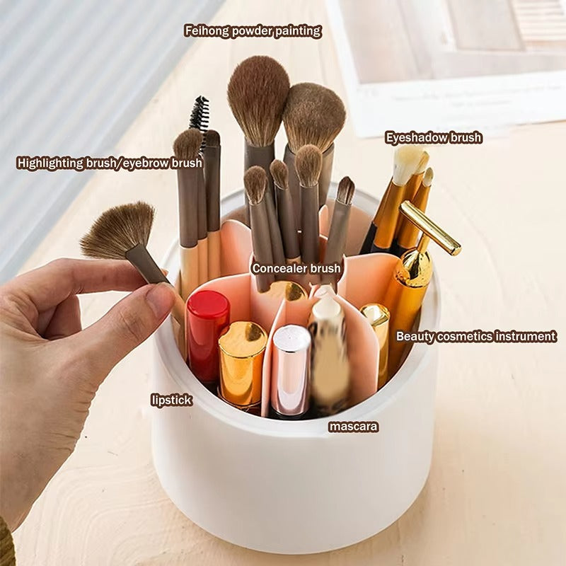 Multi Compartment  Rotating Brush Holder