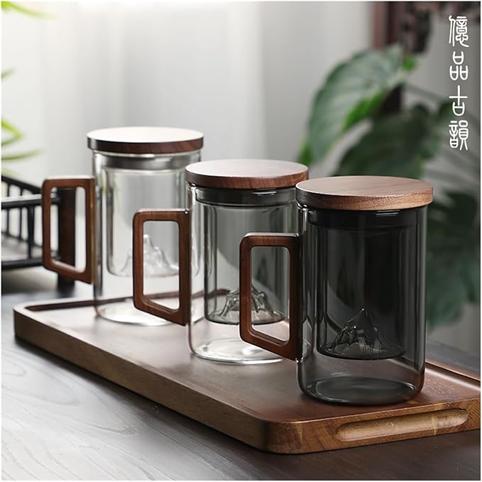 Glass Tea Cup with Infuser/Stainer and Lid