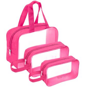 Carry & See-It All Transparent Pouches - Travel, Beauty & Beyond