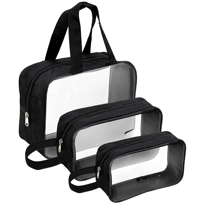 Carry & See-It All Transparent Pouches - Travel, Beauty & Beyond
