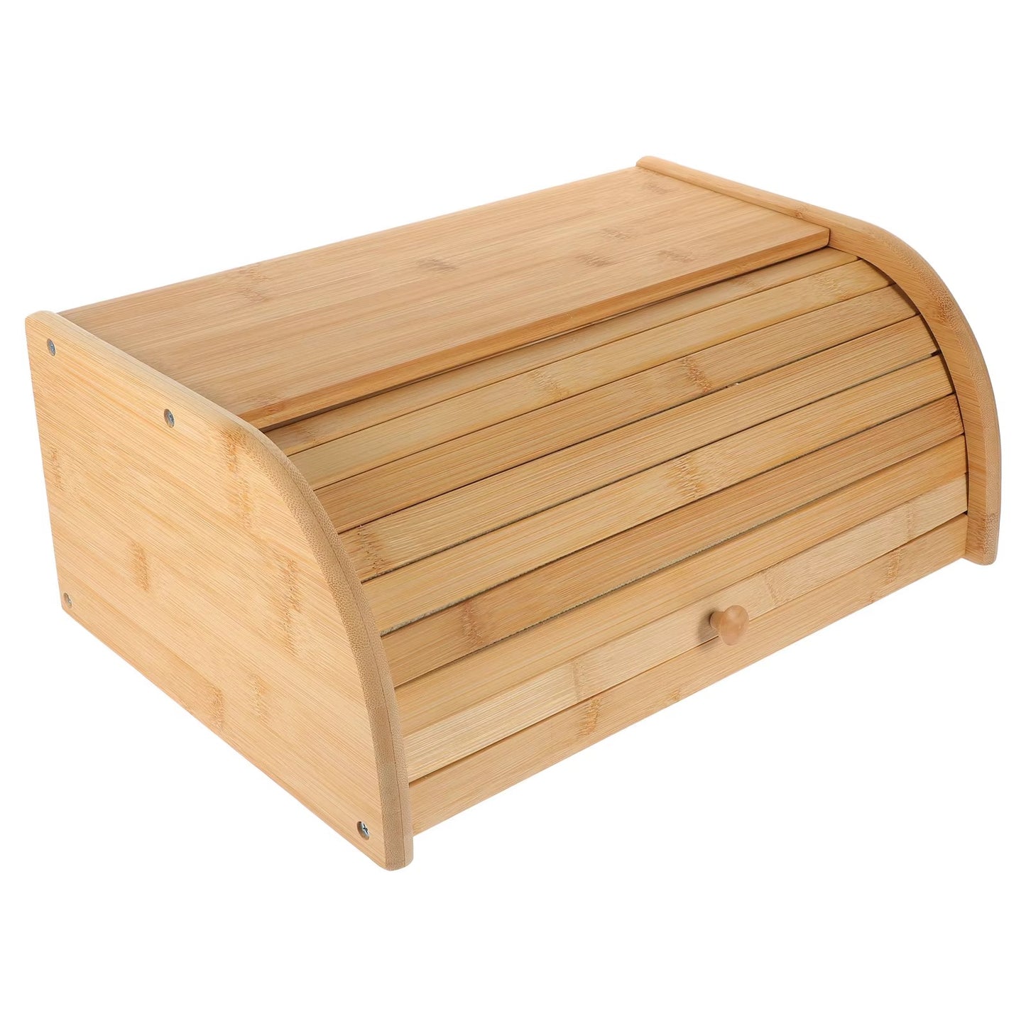 Premium Roll-Top Wooden Bread Box