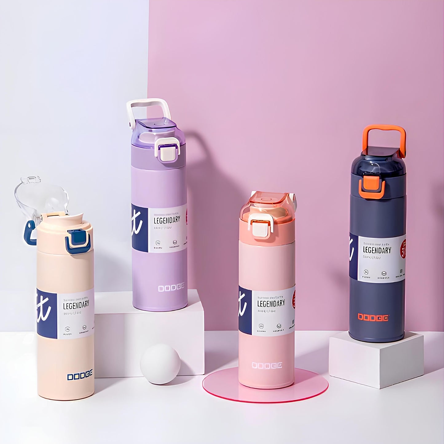 DODGE - Slim Insulated Stainless Steel Anti-Spill Bottle (500ml) (DB-22655)
