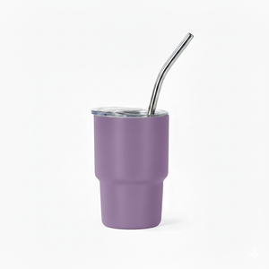 Mini Tumbler Shot Glass with Straw and Lid