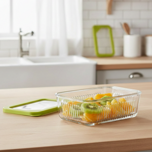 Unbreakable Glass Container (450ml) with Lid (2099) by Limon