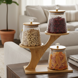 TriLevel Bamboo Pantry Display (1117)