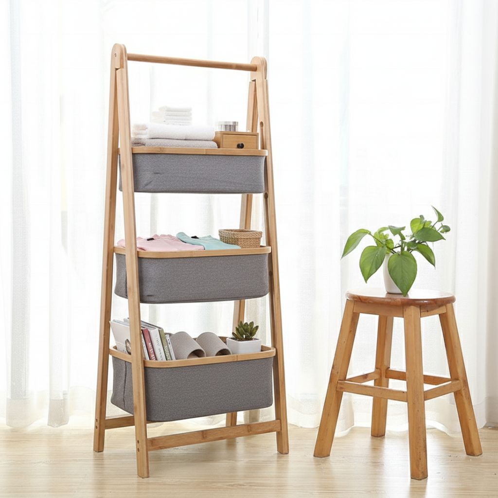 BambooFlex Triple Basket Rack