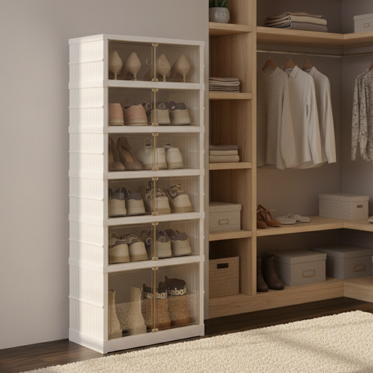 Collapsible 6-Layer Dust-proof Rack