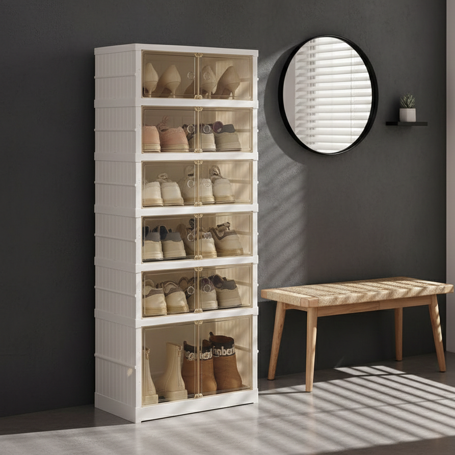Collapsible 6-Layer Dust-proof Rack