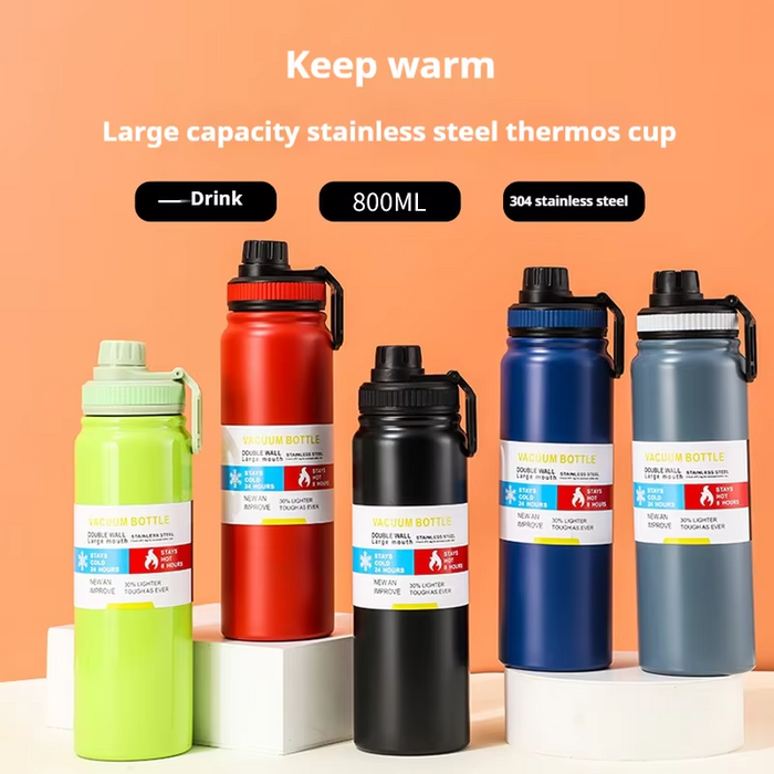 Sport Vacuum Flask Stainless Steel Thermal Water Bottle