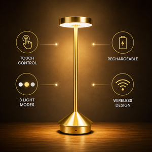 Nimbus Longneck Minimal Design LED Touch Table Lamp – Rechargeable Ambient Light