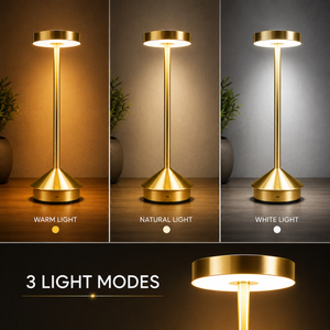 Nimbus Longneck Minimal Design LED Touch Table Lamp – Rechargeable Ambient Light