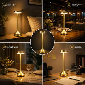 Nimbus Longneck Minimal Design LED Touch Table Lamp – Rechargeable Ambient Light