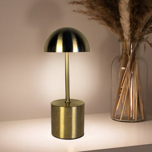 Retro-Style Metal Touch Lamp - USB Rechargeable Cordless - Perfect for Restaurants, Office and Home Decor