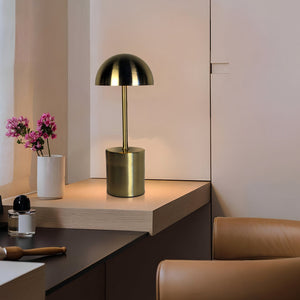 Retro-Style Metal Touch Lamp - USB Rechargeable Cordless - Perfect for Restaurants, Office and Home Decor