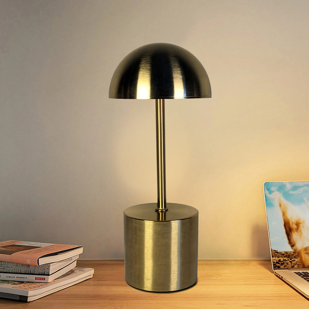 Retro-Style Metal Touch Lamp - USB Rechargeable Cordless - Perfect for Restaurants, Office and Home Decor